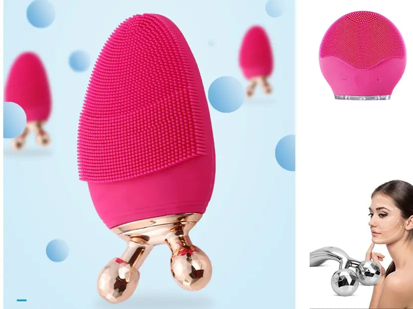 Pore Cleanser and Facial Slimming Device with Silicone
